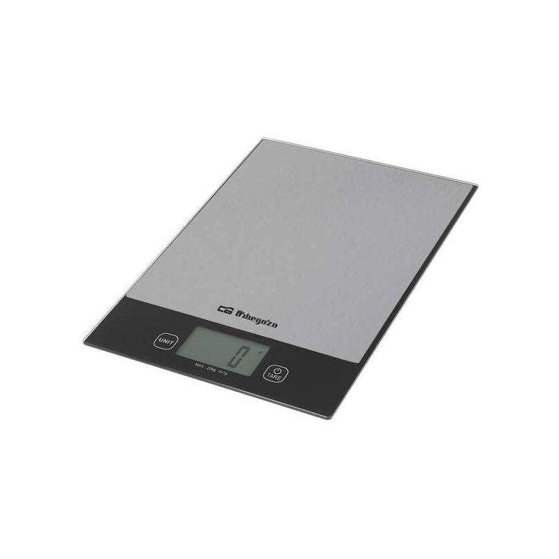 Balance de cuisine numérique Orbegozo PC 2026 - Précision et contrôle dans vos recettes - Surface en verre trempé - Écran LCD -
