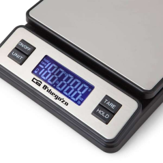 Balance de cuisine numérique Orbegozo PC 3100 - Écran LCD - Capacité 40 kg - Connexion USB - Fonction Tare - Surface en acier in