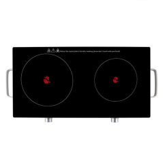 Table de Cuisson Vitrocéramique Portable Orbegozo PCE 6000 - Puissance Totale 2800W - Surface en Verre Trempé Résistant - Thermo