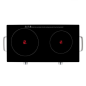Table de Cuisson Vitrocéramique Portable Orbegozo PCE 6000 - Puissance Totale 2800W - Surface en Verre Trempé Résistant - Thermo