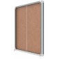 Nobo Interior Showcase 18 Feuilles A4 Porte Coulissante En Liège - Surface Autocicatrisante - Aluminium - Couleur Naturelle
