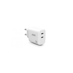 Chargeur USB-C Urban Factory Power 65 W GaN - 1 port USB-C 45 W + 1 port USB-C 20 W - Blanc