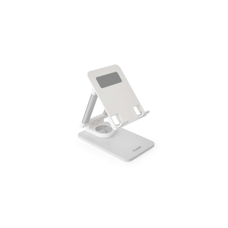 Support de bureau réglable Tooq pour mobile ou tablette jusqu'à 12,9 ? - Couleur blanche