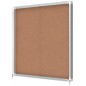 Nobo Vitrine Intérieure pour 12 Feuilles A4 avec Surface en Liège et Porte Coulissante - 997x972x54mm - Panneau de Liège, Verre