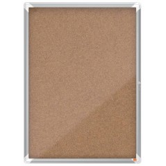 ✅ Nobo Vitrine pour 9 feuilles A4 avec surface en liège - 1000x752x37mm - Porte en verre de sécurité - Cadre en stock
