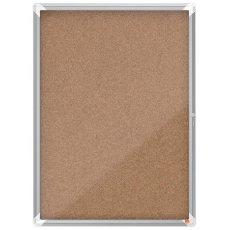 ✅ Nobo Vitrine pour 9 feuilles A4 avec surface en liège - 1000x752x37mm - Porte en verre de sécurité - Cadre en stock