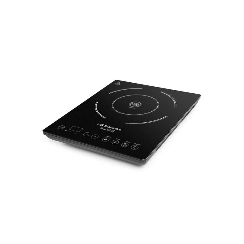 Plaque à induction portable efficace Orbegozo PIC 2000 - Puissance 2000 W - Économie d'énergie - Surface de cuisson 20 cm - Pann