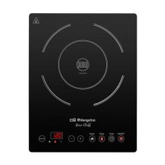 Plaque à induction portable efficace Orbegozo PIC 2000 - Puissance 2000 W - Économie d'énergie - Surface de cuisson 20 cm - Pann