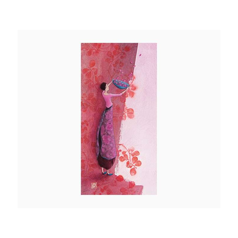 Pictura Carte Double Gaëlle Boissonnard - Finition Vernis épais gaufré UV - Stratifié Mat Soft Touch - 10,5x21cm - Papier Certif