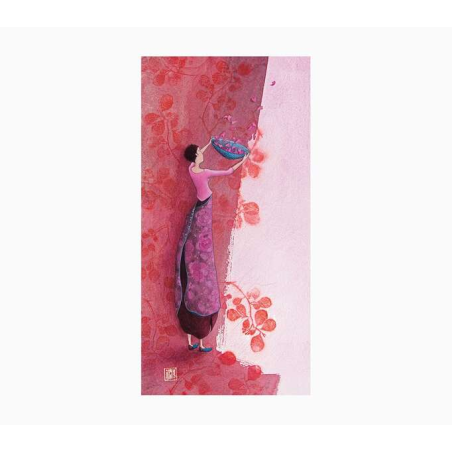 Pictura Carte Double Gaëlle Boissonnard - Finition Vernis épais gaufré UV - Stratifié Mat Soft Touch - 10,5x21cm - Papier Certif