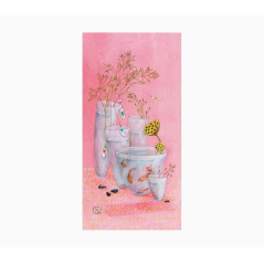 Pictura Carte Double Gaëlle Boissonnard - Finition Vernis épais gaufré UV - Stratifié Mat Soft Touch - 10,5x21cm - Papier Certif