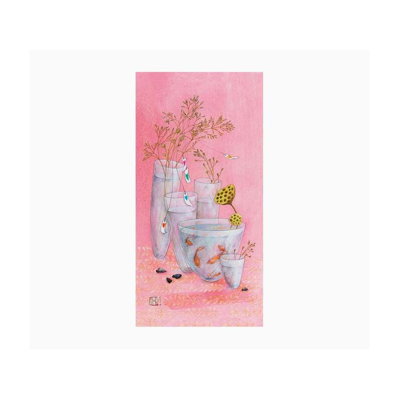 Pictura Carte Double Gaëlle Boissonnard - Finition Vernis épais gaufré UV - Stratifié Mat Soft Touch - 10,5x21cm - Papier Certif
