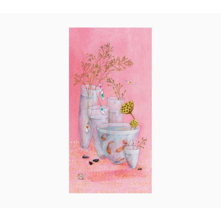 Pictura Carte Double Gaëlle Boissonnard - Finition Vernis épais gaufré UV - Stratifié Mat Soft Touch - 10,5x21cm - Papier Certif