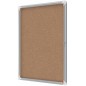 Nobo Vitrine pour 9 feuilles A4 avec surface en liège - 1000x752x37mm - Porte en verre de sécurité - Cadre en aluminium