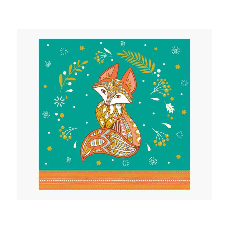 Carte Pictura Arabesque - 16x16 cm - Thème Zorro - Carte à trois volets non emballée - Comprend une enveloppe blanche - Papier c