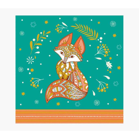 Carte Pictura Arabesque - 16x16 cm - Thème Zorro - Carte à trois volets non emballée - Comprend une enveloppe blanche - Papier c