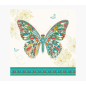 Carte Pictura Arabesque - 16x16 cm - Thème Papillon - Carte à trois volets non emballée - Enveloppe blanche incluse - Papier cer