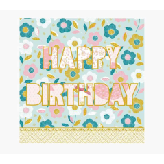 Carte Pictura Arabesque - 16x16 cm - Thème Joyeux Anniversaire - Carte à trois volets sans emballage - Enveloppe blanche incluse