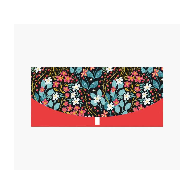 Cartes d'argent Pictura - Carte cadeau de type enveloppe horizontale - Thème fleur - 21,3 x 9,6 cm - Emballées individuellement