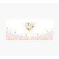 Cartes d'argent Pictura - Format horizontal - Thème coeurs - 21,3 x 9,6 cm - Emballées individuellement - Avec enveloppe blanche
