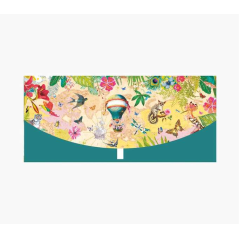 Cartes d'argent Pictura - 21,3 x 9,6 cm - Motif ballons et animaux - Comprend une enveloppe blanche - Certification FSC