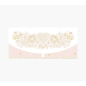 Cartes d'argent Pictura - Carte cadeau de type enveloppe horizontale - Thème coeurs et fleurs - 21,3 x 9,6 cm - Emballées indivi