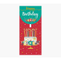 Cartes d'argent Pictura - 9,6 x 21,3 cm - Thème gâteau d'anniversaire - Emballées individuellement - Comprend une enveloppe blan