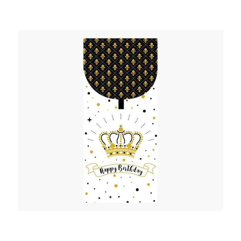Cartes d'argent Pictura - 9,6 x 21,3 cm - Design élégant sur le thème de la couronne - Comprend une enveloppe blanche - Certific
