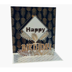 Carte Pop-Up 3D Pictura - 16x16 cm - Thème Anniversaire - Emballée individuellement sous cellophane - Enveloppe blanche incluse