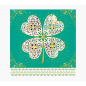 Carte Pictura Arabesque - 16x16 cm - Thème Trèfle à quatre feuilles - Carte à trois volets non emballée - Enveloppe blanche incl
