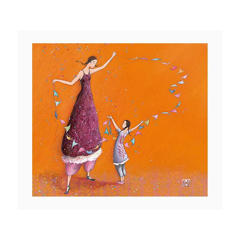 Pictura Carte Double Gaëlle Boissonnard - Finition Vernis épais gaufré UV - Stratifié Mat Soft Touch - 10,5x21cm - Papier Certif