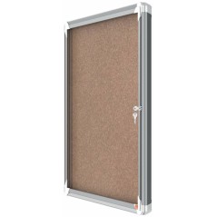 ✅ Nobo Vitrine pour 6 feuilles A4 avec surface en liège - 752x692x37mm - Porte en verre de sécurité - Cadre e en stock