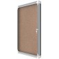 Nobo Vitrine pour 6 feuilles A4 avec surface en liège - 752x692x37mm - Porte en verre de sécurité - Cadre en aluminium