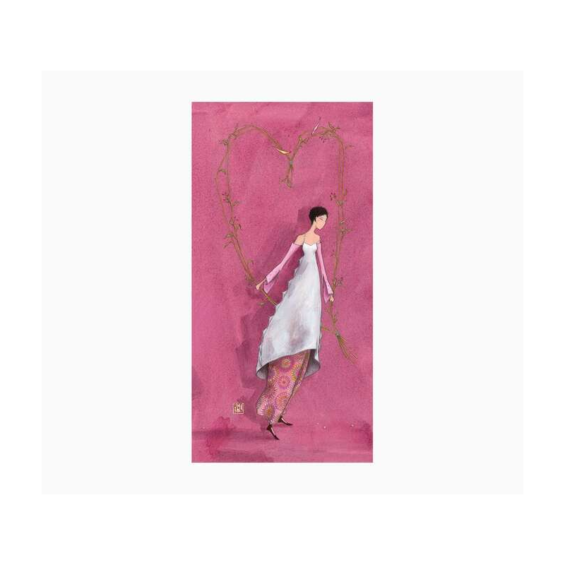Pictura Carte Double Gaëlle Boissonnard - Finition Vernis épais gaufré UV - Stratifié Mat Soft Touch - 10,5x21cm - Papier Certif