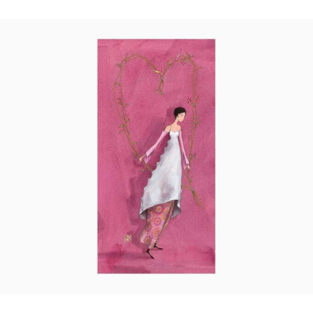 Pictura Carte Double Gaëlle Boissonnard - Finition Vernis épais gaufré UV - Stratifié Mat Soft Touch - 10,5x21cm - Papier Certif