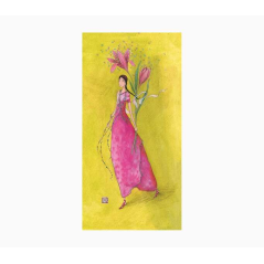 Pictura Carte Double Gaëlle Boissonnard - Finition Vernis épais gaufré UV - Stratifié Mat Soft Touch - 10,5x21cm - Papier Certif