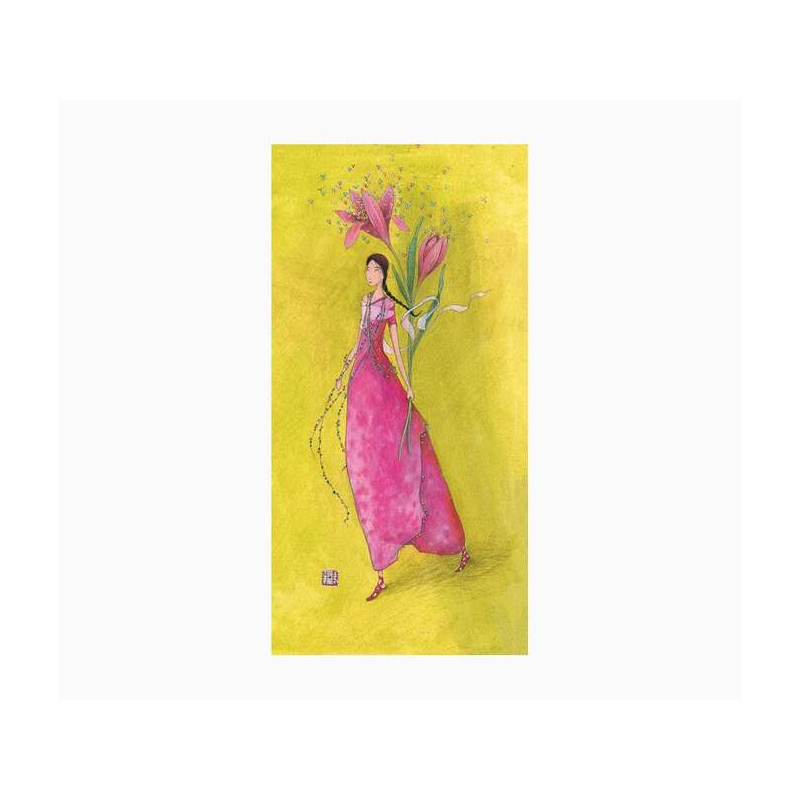 Pictura Carte Double Gaëlle Boissonnard - Finition Vernis épais gaufré UV - Stratifié Mat Soft Touch - 10,5x21cm - Papier Certif