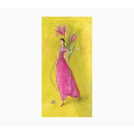 Pictura Carte Double Gaëlle Boissonnard - Finition Vernis épais gaufré UV - Stratifié Mat Soft Touch - 10,5x21cm - Papier Certif