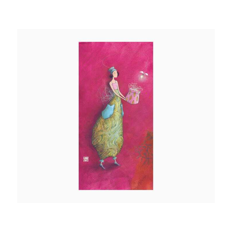 Pictura Carte Double Gaëlle Boissonnard - Finition Vernis épais gaufré UV - Stratifié Mat Soft Touch - 10,5x21cm - Papier Certif