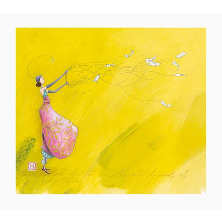 Pictura Carte Double Gaëlle Boissonnard - Finition Vernis épais gaufré UV - Stratifié Mat Soft Touch - 10,5x21cm - Papier Certif