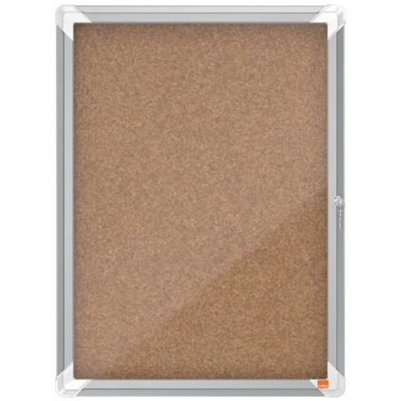 ✅ Nobo Vitrine pour 4 feuilles A4 avec surface en liège - 532x692x37mm - Porte en verre de sécurité - Cadre e en stock