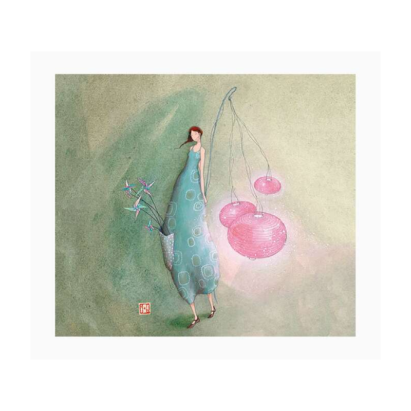 Pictura Carte Double Gaëlle Boissonnard - Finition Vernis épais gaufré UV - Stratifié Mat Soft Touch - 10,5x21cm - Papier Certif