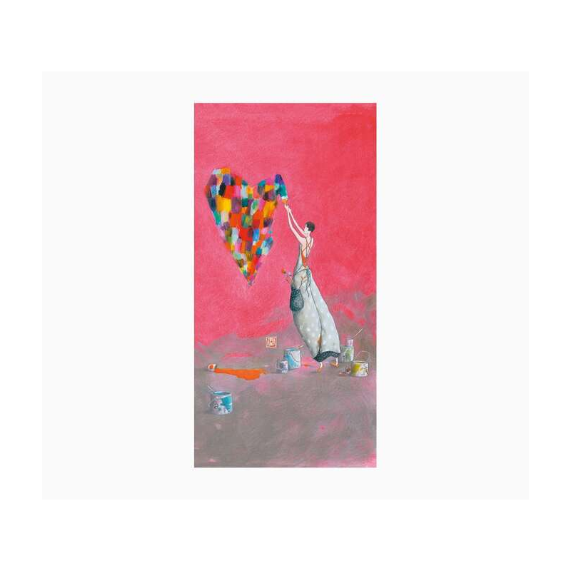 Pictura Carte Double Gaëlle Boissonnard - Finition Vernis épais gaufré UV - Stratifié Mat Soft Touch - 10,5x21cm - Papier Certif