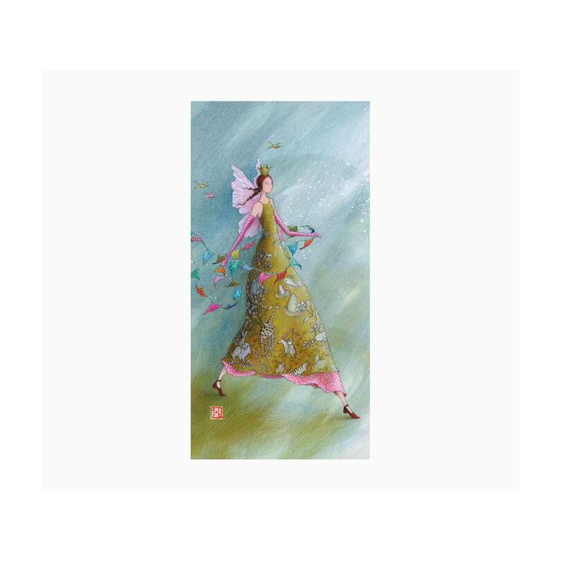 Pictura Carte Double Gaëlle Boissonnard - Finition Vernis épais gaufré UV - Stratifié Mat Soft Touch - 10,5x21cm - Papier Certif