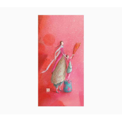 Pictura Carte Double Gaëlle Boissonnard - Finition Vernis épais gaufré UV - Stratifié Mat Soft Touch - 10,5x21cm - Papier Certif