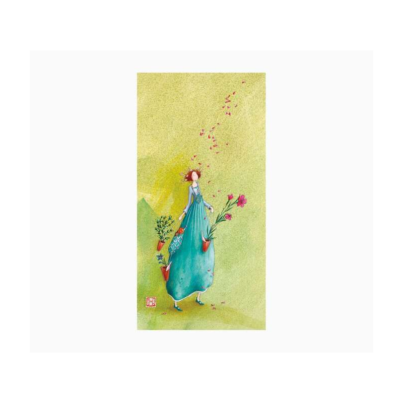 Pictura Carte Double Gaëlle Boissonnard - Finition Vernis épais gaufré UV - Stratifié Mat Soft Touch - 10,5x21cm - Papier Certif