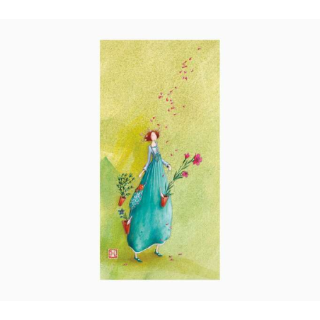 Pictura Carte Double Gaëlle Boissonnard - Finition Vernis épais gaufré UV - Stratifié Mat Soft Touch - 10,5x21cm - Papier Certif