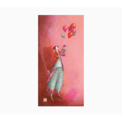 Pictura Carte Double Gaëlle Boissonnard - Finition Vernis épais gaufré UV - Stratifié Mat Soft Touch - 10,5x21cm - Papier Certif