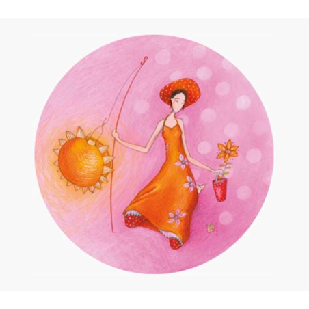 Pictura Aimant rond Gaëlle Boissonnard - 56 mm - Imprimé sur papier certifié FSC