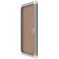Nobo Vitrine pour 4 feuilles A4 avec surface en liège - 532x692x37mm - Porte en verre de sécurité - Cadre en aluminium